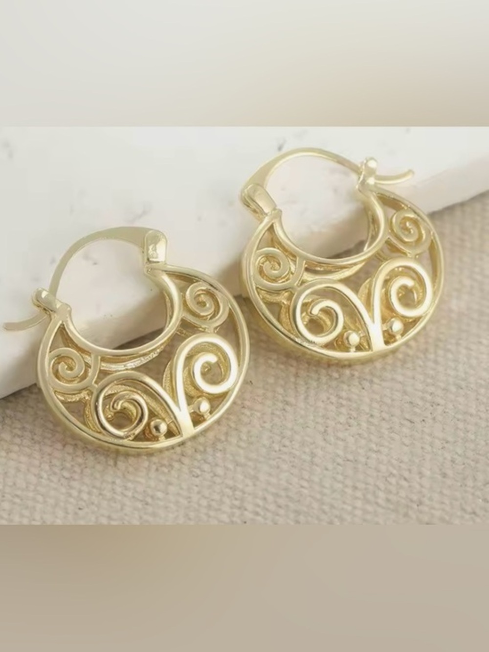 New 18k Gold Hoops